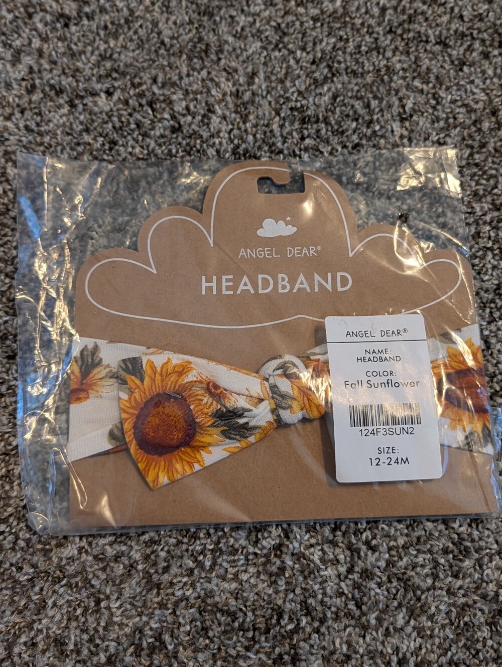 Angel Dear Sunflower Bow Headband - Yellow & White